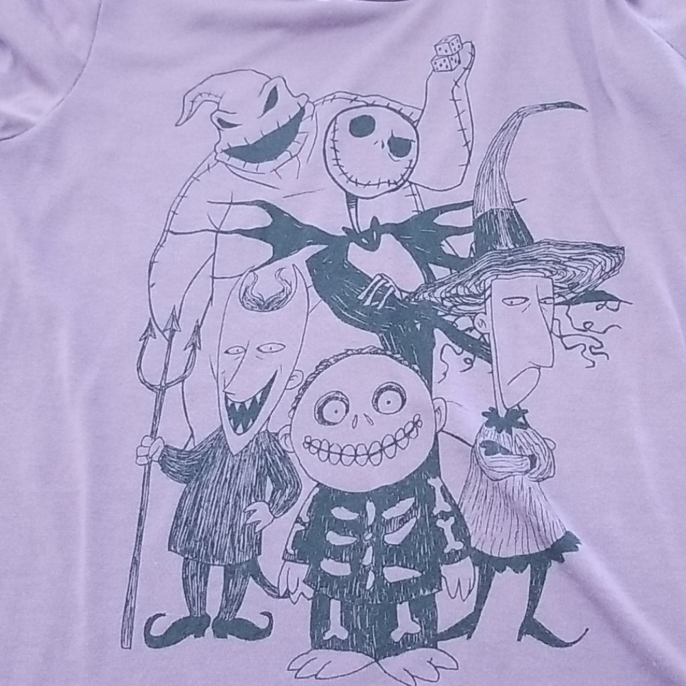 Nightmare Before Christmas Purple Short Sleeve Tee Shirt Small - Picture 3 of 4